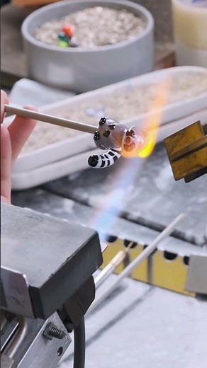 How I Create a Glass Raccoon Sculptures | Lampworking Glass Turtle Workshop