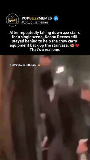 After repeatedly falling down 222 stairs for a single scene, Keanu Reeves still #KeanuReeves