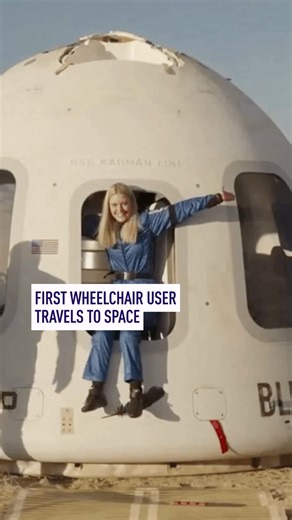 A German engineer has become the first wheelchair-user to travel in space. 33-year-old Michaela Benthaus joined a Blue Origin flight that took off from Texas for a 10 minute journey to the edge of space. The European Space Agency employee, who suffered a spinal cord injury in a biking accident 7 years ago, campaigns for more accessibility for people with disabilities. #Space #Wheelchair