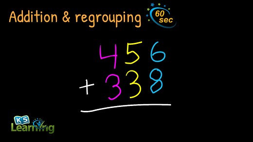 Adding 3-Digit Numbers with Regrouping | K5 Learning