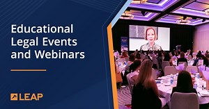 Educational Legal Events and Webinars | LEAP Legal Software