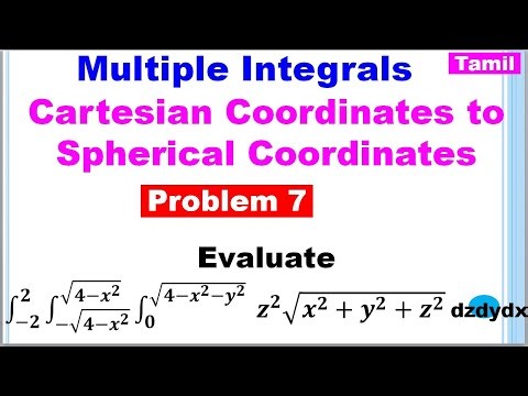 MA25C01|MA3151| Change of Variables from Cartesian Coordinates to Spherical Coordinates in Tamil