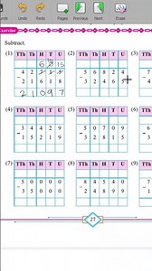 Subtracting 5 Digit Numbers by borrowing