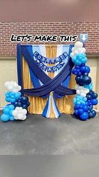 Epic Graduation Backdrop Setup 🎓✨ | Draping & Balloon Decor!