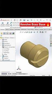SolidWorks Tips And Tricks | Revolve Command #trending #shorts #revolve #3dmodeling #screw #part