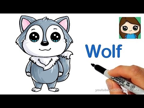 How to Draw a Cartoon Wolf easy