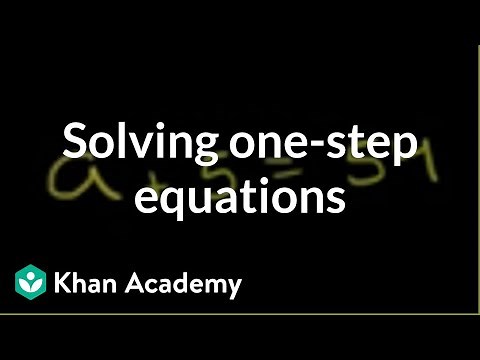 Example of solving a one-step equation | Linear equations | Algebra I | Khan Academy
