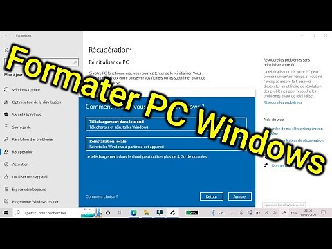 comment formater mon pc Windows 10