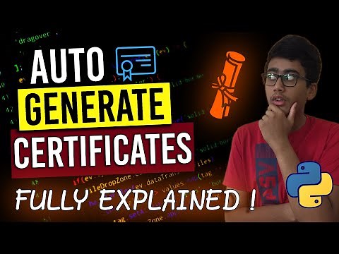GENERATE Certificates using PYTHON! - Certificate Batch Automation Using Python!