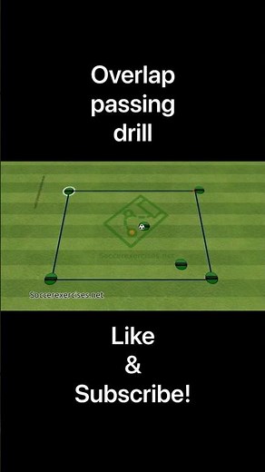 Overlap passing drill #soccer #soccertraining #soccerskills #football #footballtraining