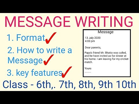 How Write a message | Message writing for classes 6th, 7th, 8th, 9th, 10th