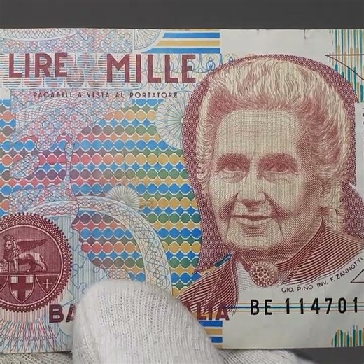 1990 Italy 1000 Lire Banknote