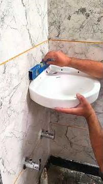 Installing a Smallest hand wash basin independently!