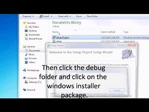 How To Create A Windows Installer Package In Visual Studio 2008.