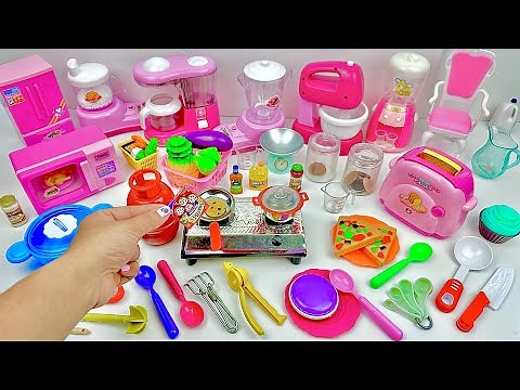 Unboxing Miniature Plastic Full Kitchen Set Collection | Toy Cooking Game | Kitchen Set Toy | Review