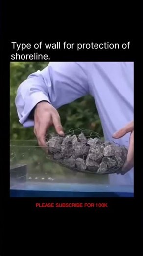 Type of wall for protection of shoreline #shorts #physics