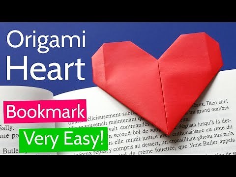 Very Easy Origami Heart Bookmark Tutorial ❤ DIY Paper Heart for Valentine's Day