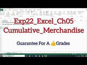 #Exp22_Excel_Ch05_Cumulative_Merchandise | Excel Chapter 5 Cumulative - Souvenir Shop Merchandise