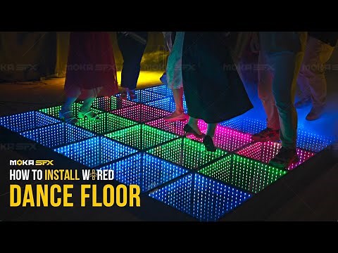 How to install Wired Dance Floor? 3D Infinity LED Disco Dance Floor Event