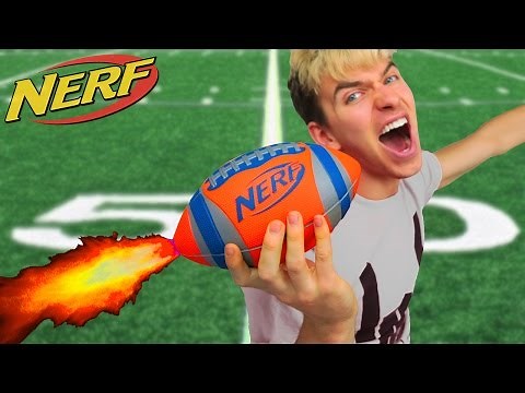 NERF FOOTBALL!! (ROCKET MOD)