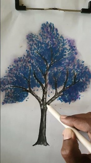 🌳 Pastel Chalk Tree Painting | Complete Art Tutorial for Beginners