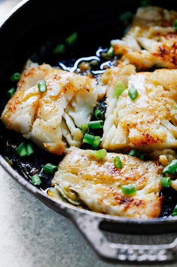 Juicy and Delicious Garlic Butter Cod Fish