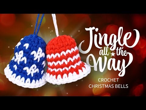 How to crochet Christmas bells | Right-handed Tutorial