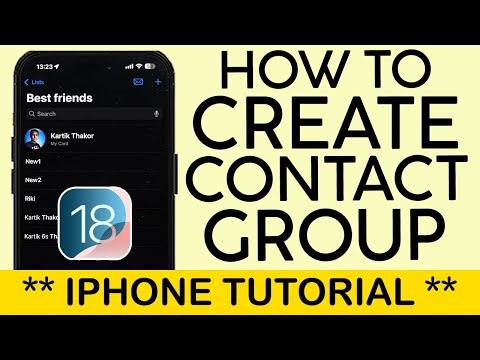 How to Create Group Contact on iPhone iOS 18 (2024)