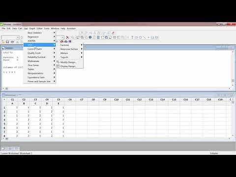 How to Create Taguchi Design of Experiment in Minitab