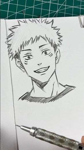 How to draw itadori yuuji easy #howtodraw #jujutsukaisen #sukuna #drawing #art
