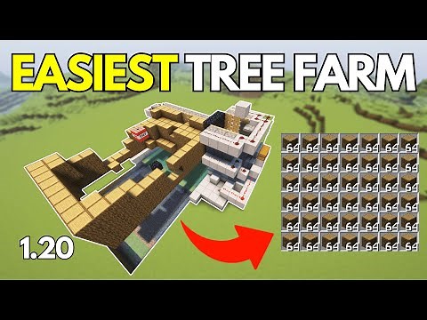 BEST AUTOMATIC TREE Farm for Minecraft Bedrock 1.20