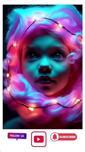 Magical Glow Animation ✨👧 | Neon Dream Girl Short