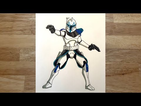 How to draw Captain Rex ( full body )
