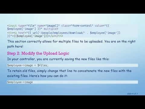 How to Keep Your Saved Files in Laravel When Uploading New Ones