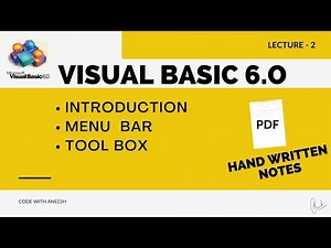 visual basic 6.0 complete course| Introduction | Tool Bar in Vb | Tool Box in visual Basic #vb6
