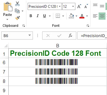 Code 128 Fonts - PrecisionID
