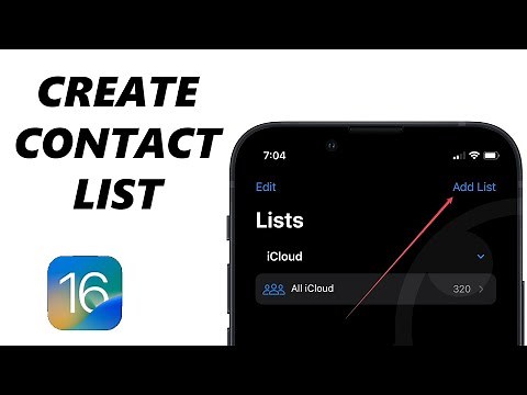 How To Create Contact List On iPhone (iOS 16)