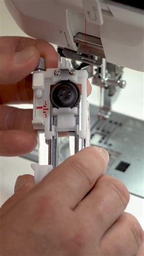 Quick Tip! While Janome's Automatic Buttonhole Foot accurately stitches your buttonhole based on the length of your chosen button, you can make more custom adjustments to the buttonhole to account for other other variables like a thick button, stretch fabrics, and more! Have you used the Automatic Buttonhole Foot? Learn more here: https://www.janome.com/accessories/sewing-machine-feet/automatic-buttonhole-foot/ | Janome Sewing Machines