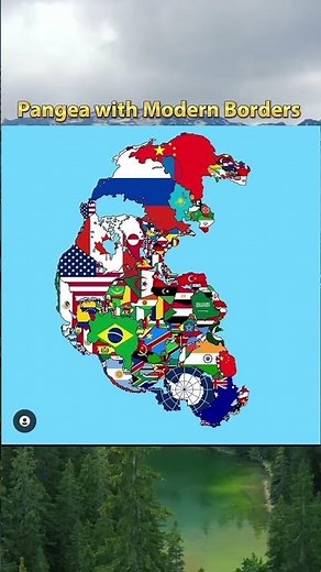 pangea map with modern borders