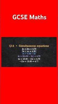 Solve Simultaneous Equations Fast GCSE Maths