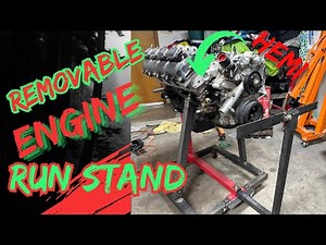 Removable Engine Run Stand for a Hemi Part 1. Harbor Freight Stand