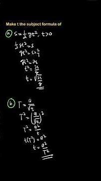 How to Rearrange Formula Step by Step in 60 Seconds | Rearranging Formulas