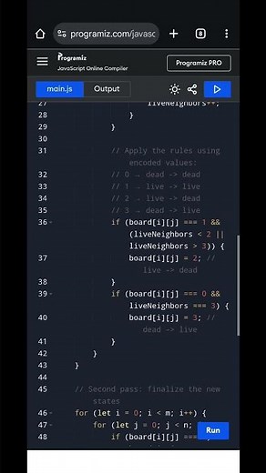 🔢 Conway’s Game of Life Explained with JavaScript | In-Place Solution & Algorithm | Coding question