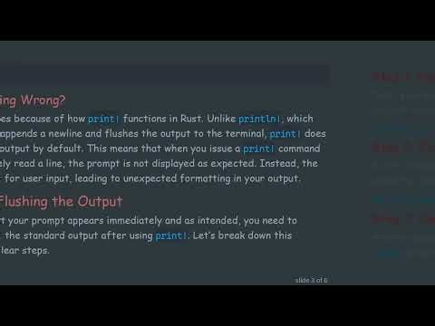 How to Read Text in Front of a print! Message in Rust