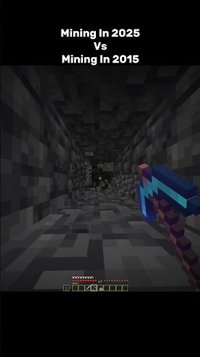 Minecraft 2025 Mining Vs 2015 Mining Moment #minecraft #shorts