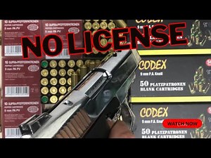 NO LICENSE 9mm Gun fires Teargas & Pepper Rounds - Metal replicas.