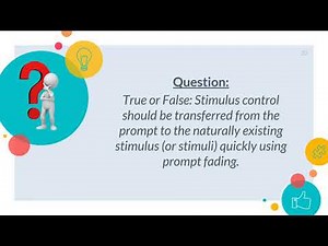 Stimulus Control Transfer Procedures C 8 & C 9