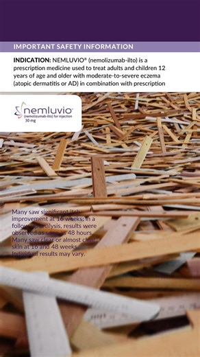 Drop the scratchers and get lasting itch relief. | NEMLUVIO® (nemolizumab-ilto) | Facebook