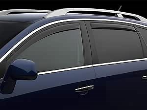WeatherTech Custom Fit Side Window Deflectors for Subaru Outback - (821005), Front & Rear Set - Dark Tint