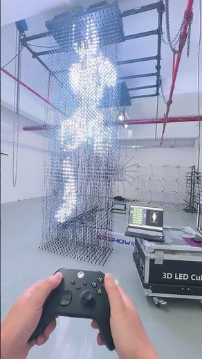 Game Controller play our 3D Volumetric LED Display in Touchdesigner #TouchDesigner #Xbox